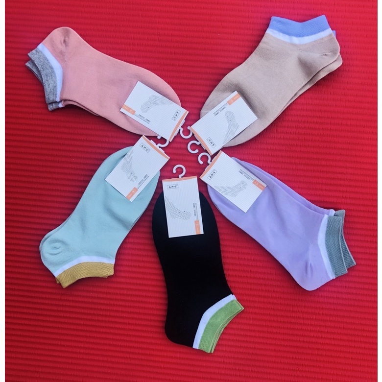 Caramel - Kaos Kaki Korea Candy Pastel Pendek Mata Kaki Wanita