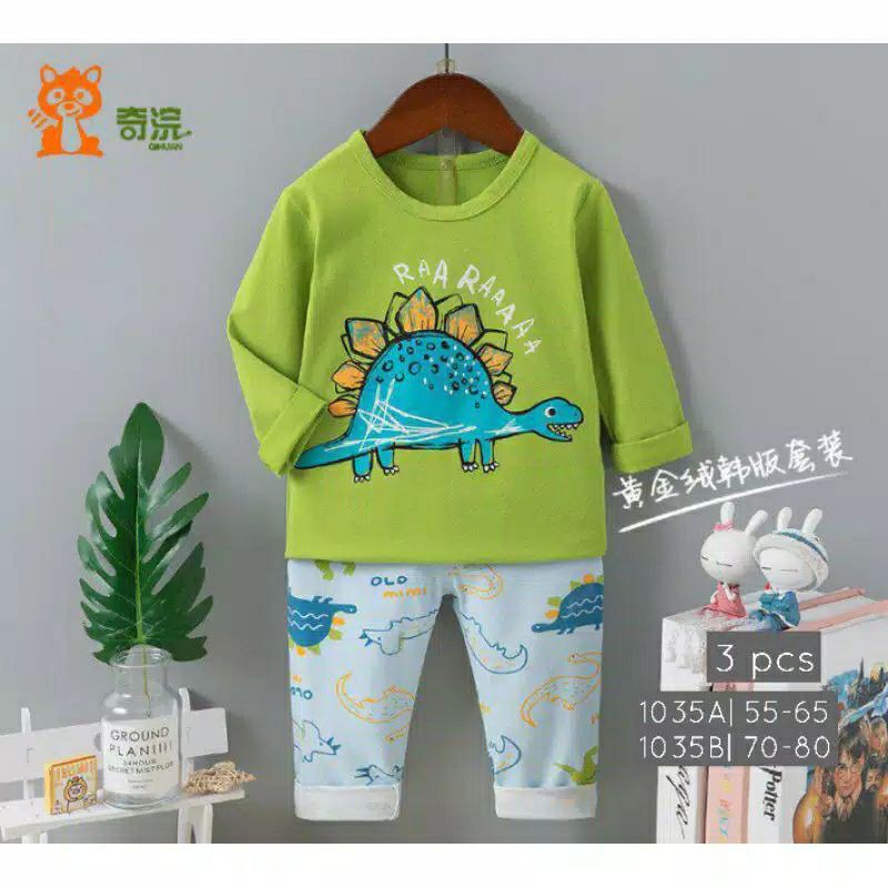 Piyama Anak Import PP Kubao dino rara