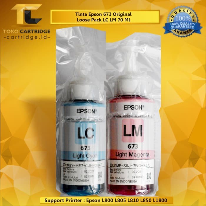 Tinta Epson 673 Original L800 L1800