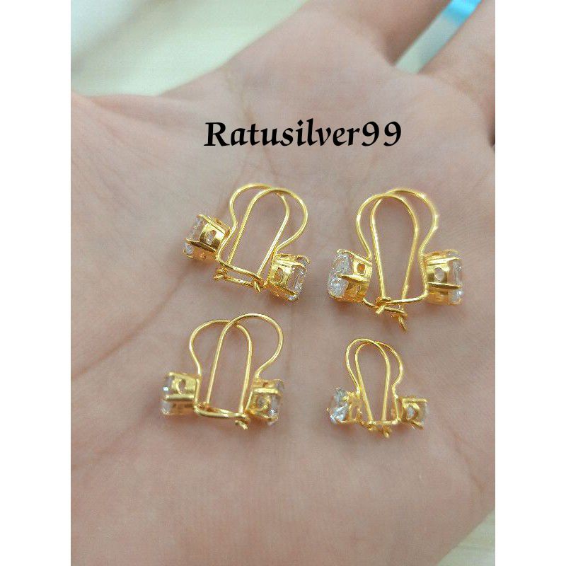 anting perak desi dewasa sepuh mas 24k