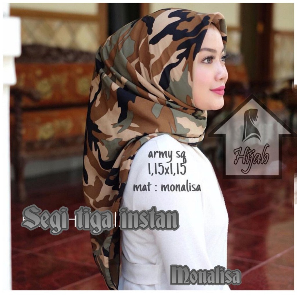 COD-Jilbab Instan Terbaru Kerudung Segitiga Instan Motif Hijab Instan Termurah Rumah Hijab-ARMY