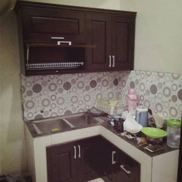 Kitchen set bahan kayu jati jepara