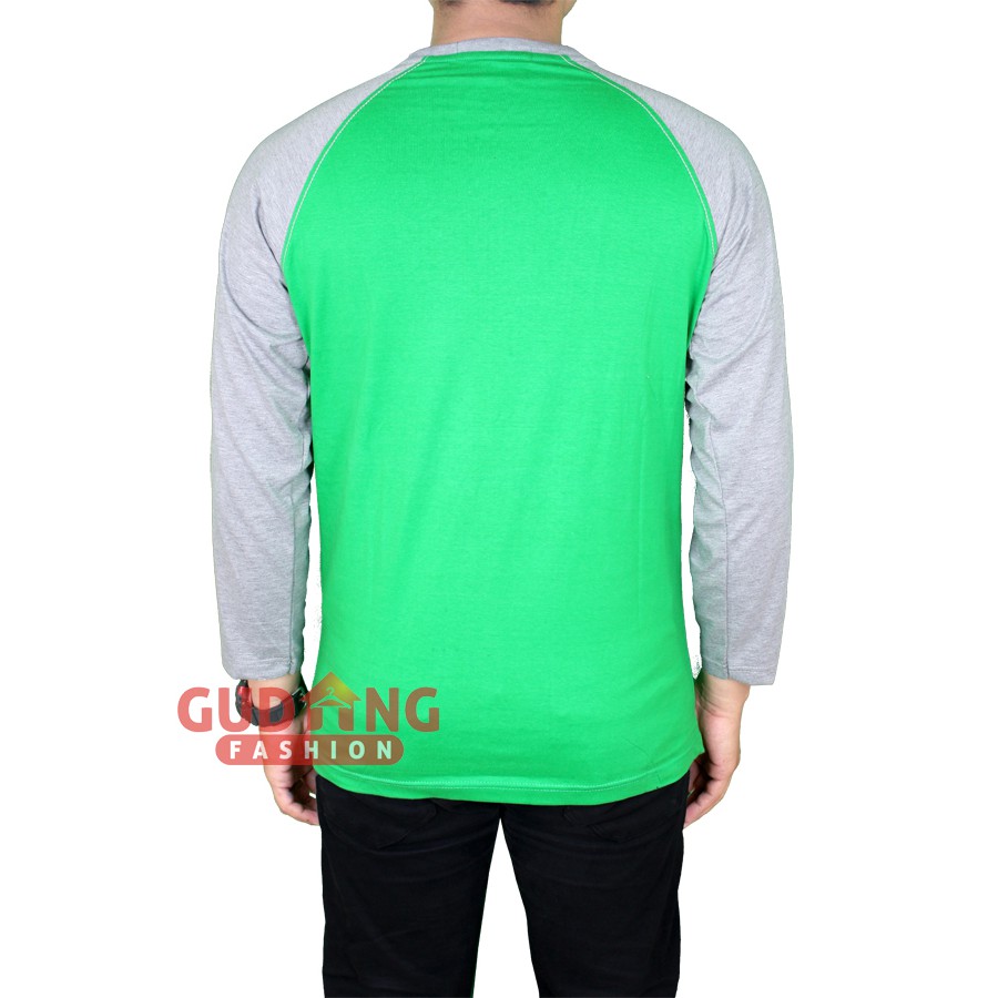 Kaos Pria Raglan Panjang Polos PLS 158