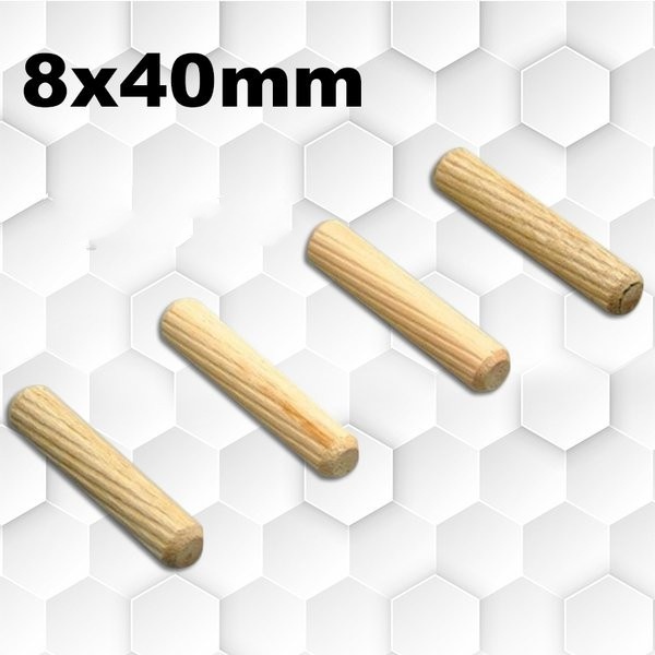 Jual Stik Kayu Dowel 8x40mm Pen Dowel SET 100Pcs Model Ulir Lebih Kuat ...