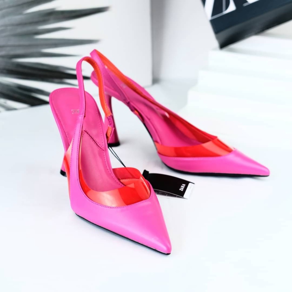 [7.7 Boombastis Sale⚡] - SEPATU WANITA SLING BACK HIGH HEELS ZS442 PREMIUM IMPORT