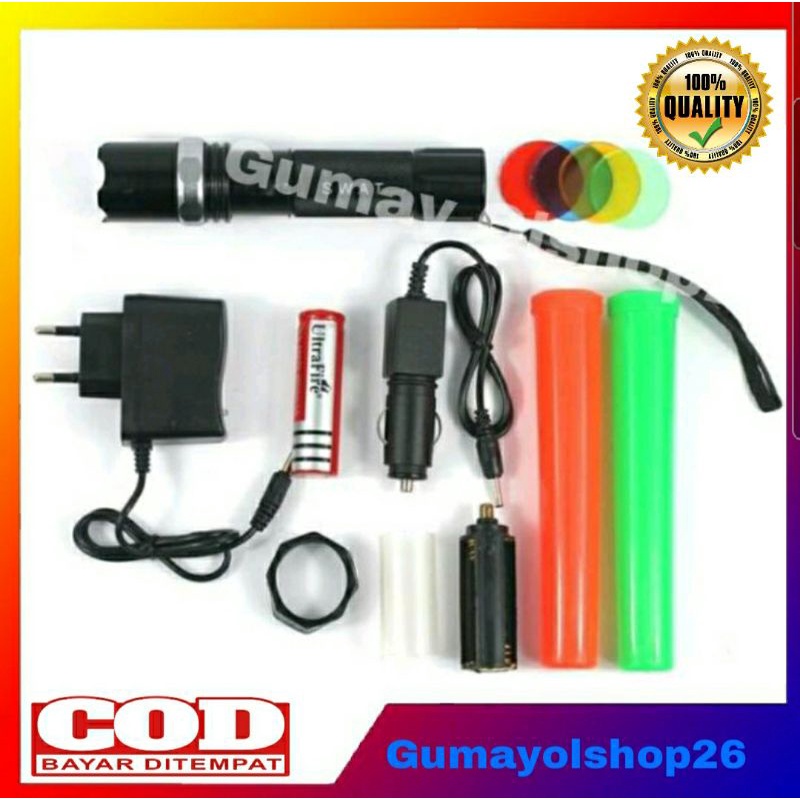 Paket Komplit Senter Swatt Lalin / Senter  Led Swatt M