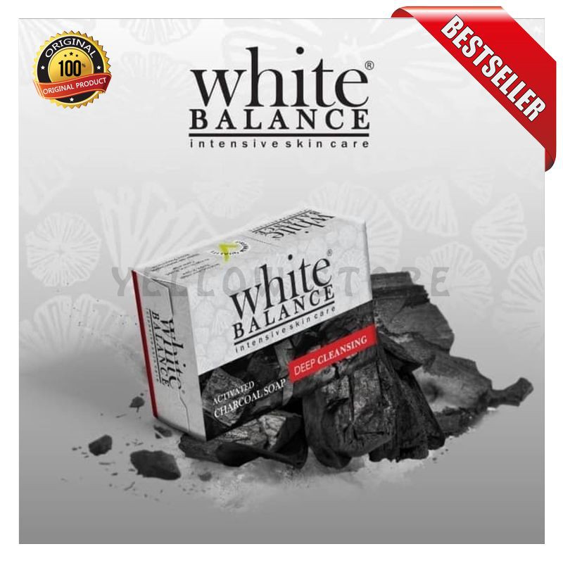 WHITE BALANCE ACTIVATED CHARCOAL SOAP - SABUN BATANG ARANG [YELLOW STORE]
