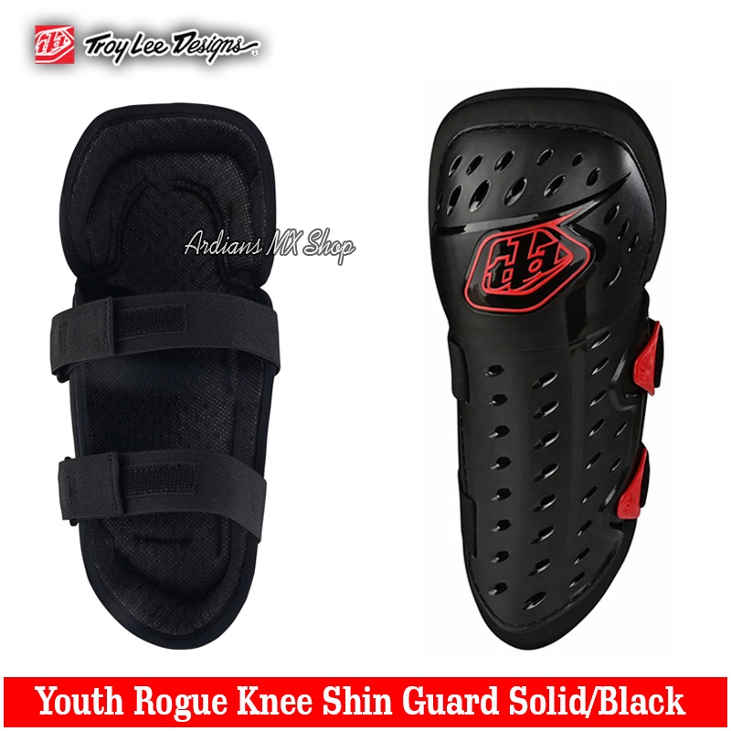 TLD - YOUTH ROGUE KNEE/SHIN GUARD - ANAK - BLACK - CROSS TRAIL TRABAS ENDURO ADVENTURE