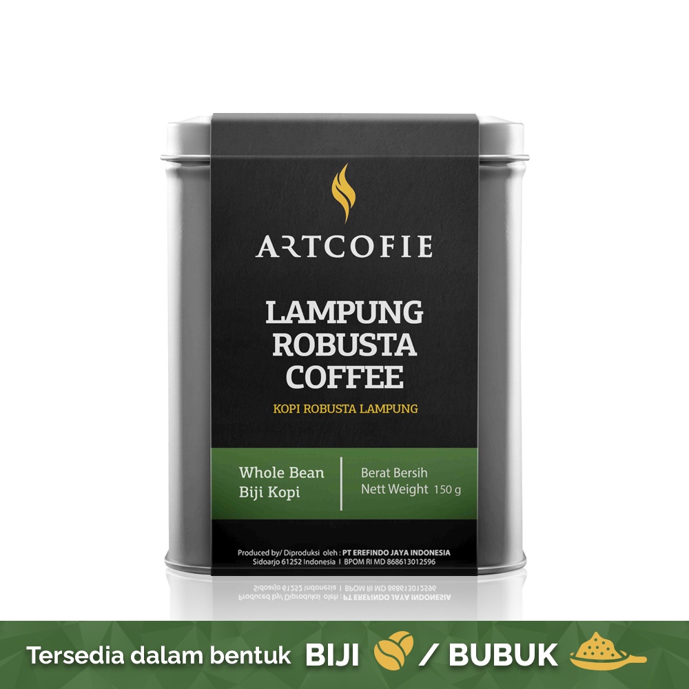 

Artcofie Kopi Lampung Robusta Tin Box Biji / Bubuk 150gr