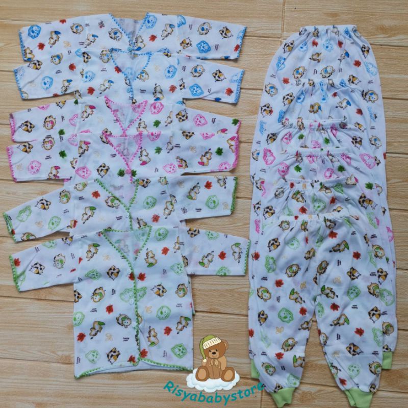 Setengah lusin (6 setelan) Baju bayi lengan pendek /Grosir baju bayi murah / baju bayi newborn