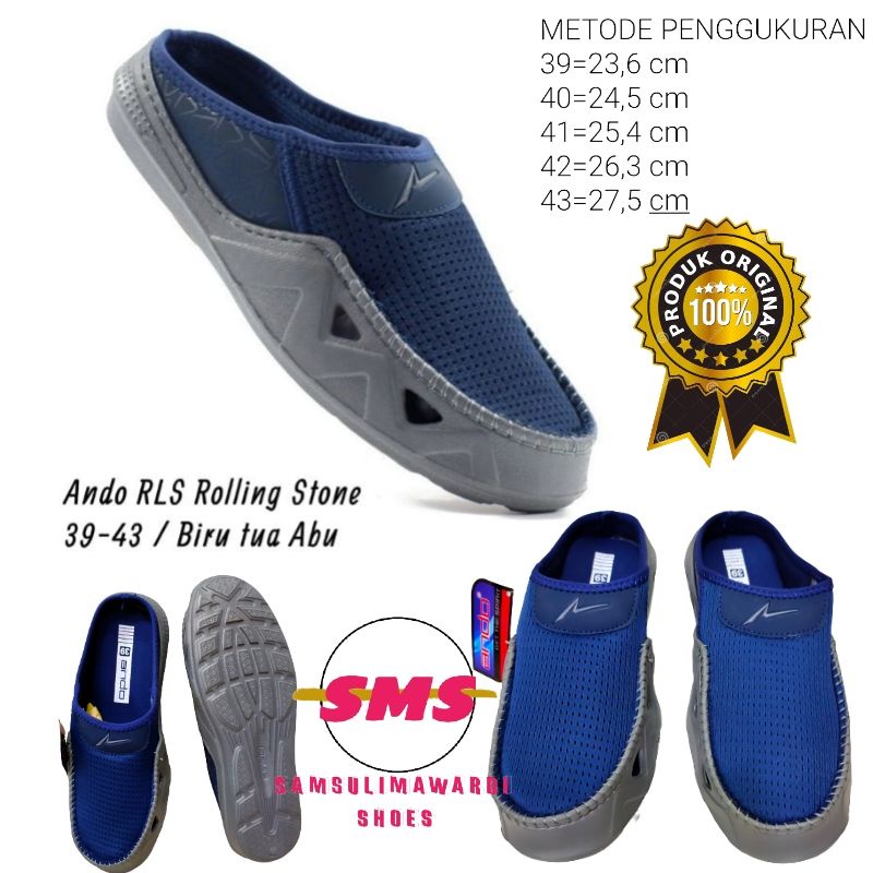 SEPATU SENDAL SLOP ANDO ORIGINAL EXCITE/SEPATU SLOP PRIATERLARISSEPATUSLOPPRIAKANVASTRRLARIS