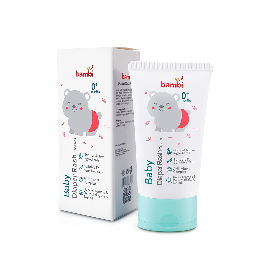Bambi Diaper Rash Cream 50ml / Krim Popok Bayi
