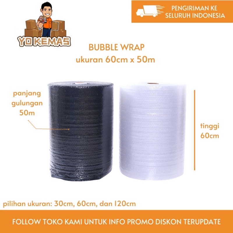 

Bubble Wrap Hitam (60cm x 50m)