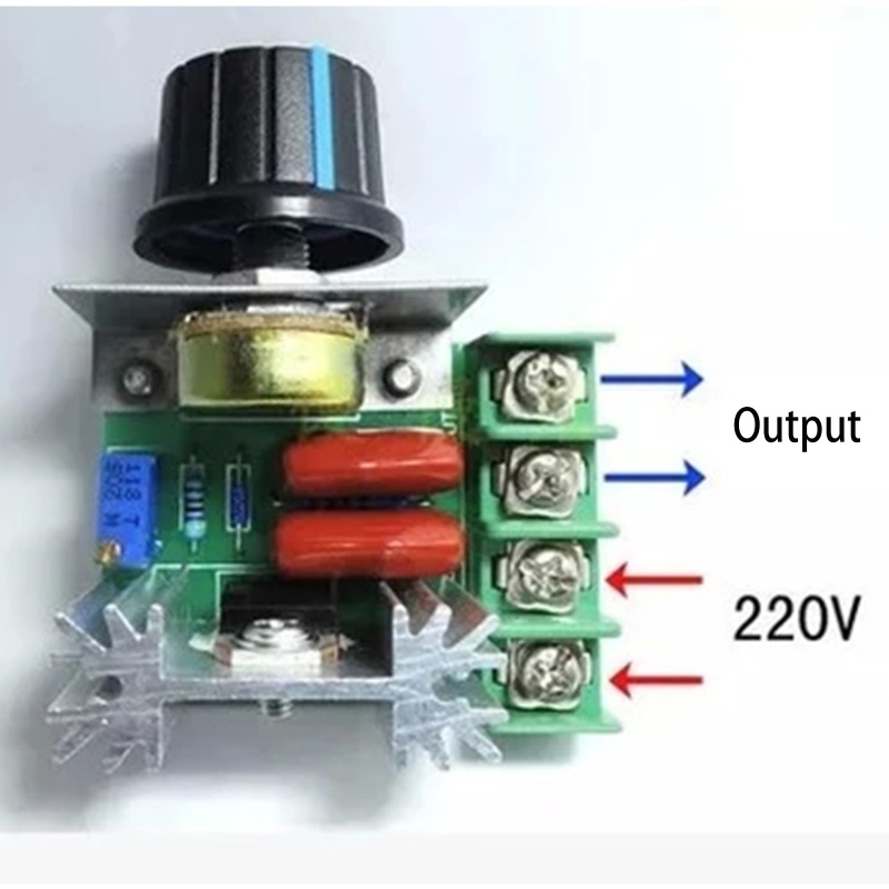 Btsg AC220V 2000W SCR Voltage Regulator Peredupan Dimmer Pengatur Kecepatan Motor Termostat Elektronik Voltage Regulator M