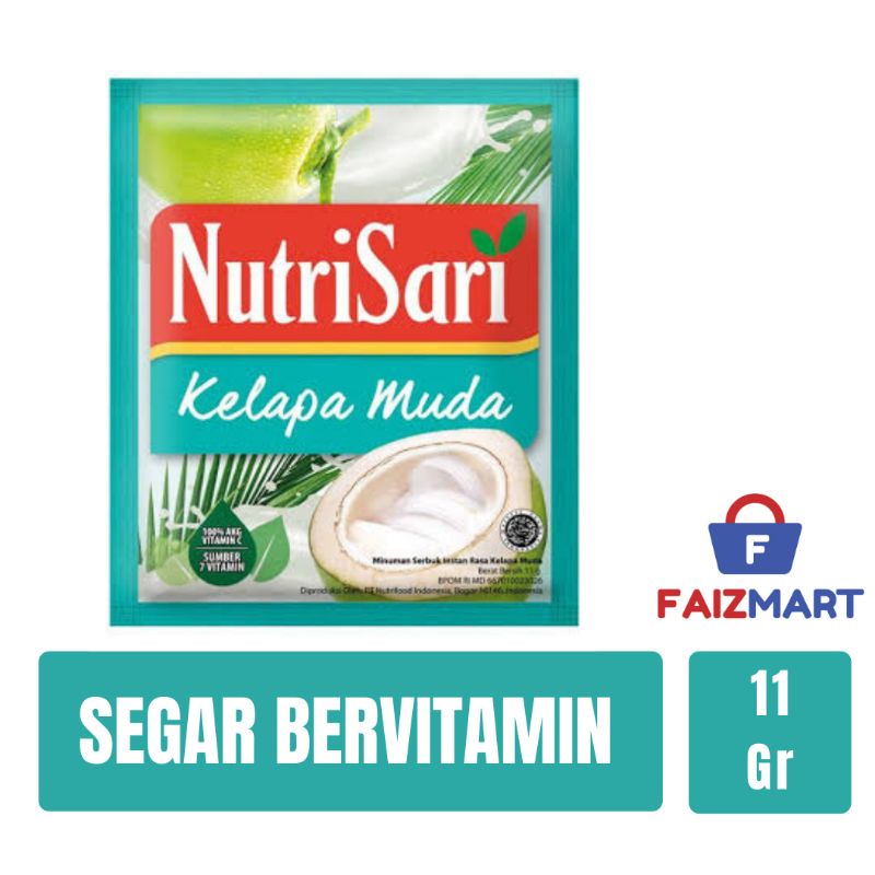 

Nutrisari kelapa muda 1renceng (10pcs) 11gr