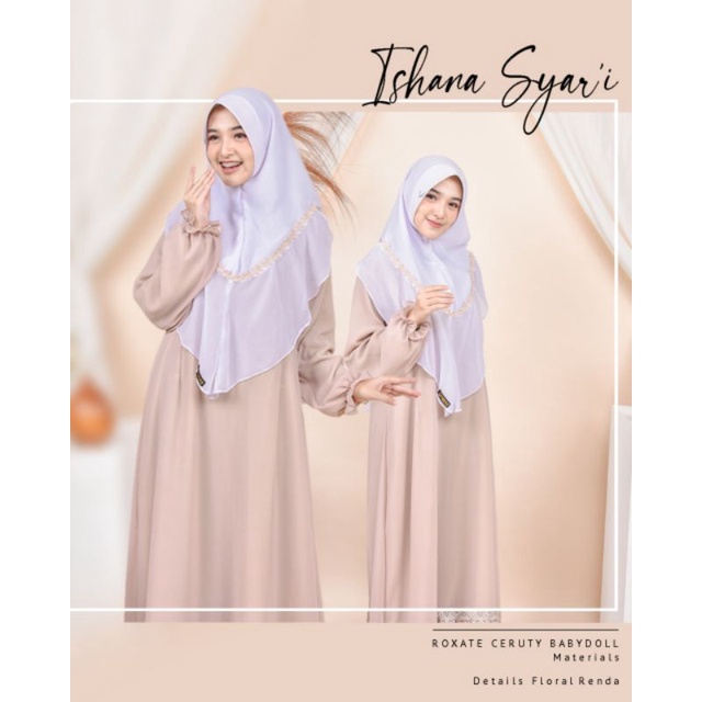 Khimar syar'i ORI Longmas Ishana warna putih