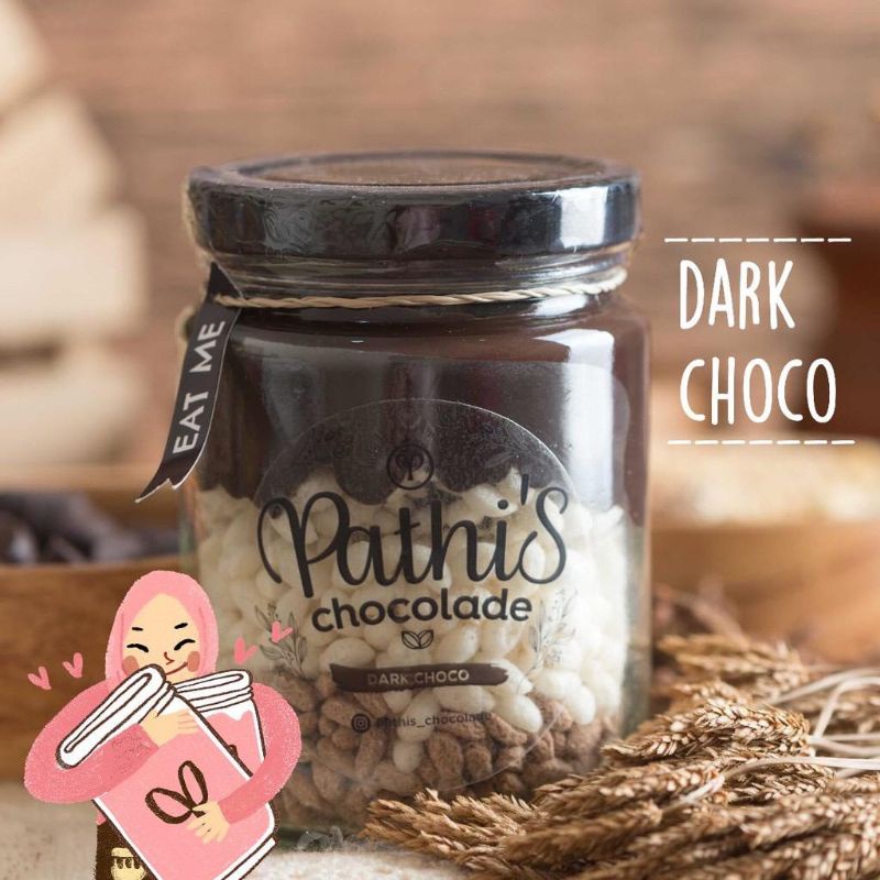 

DARK CHOCO - Pathis chocolade cemilan coklat in jar choco lumer