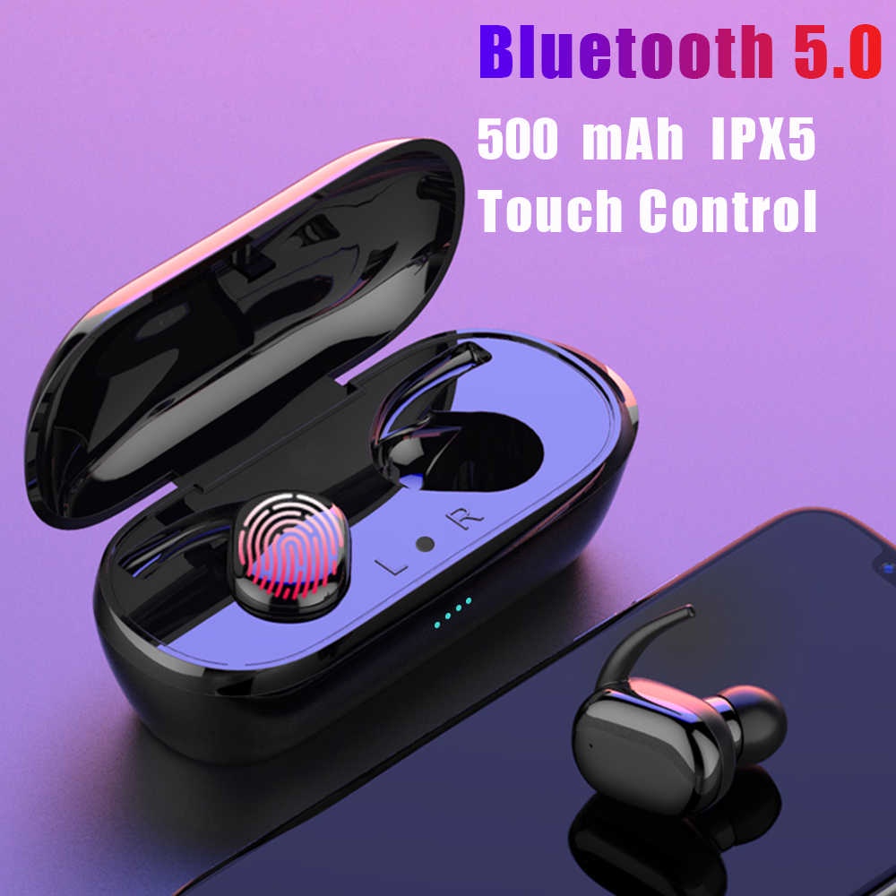 Y30 TWS Bluetooth Headset Bluetooth TWS Dengan Mikrofon 5.0 Earphone Bluetooth TWS HiFi Stereo Waterproof Earbuds Wireless