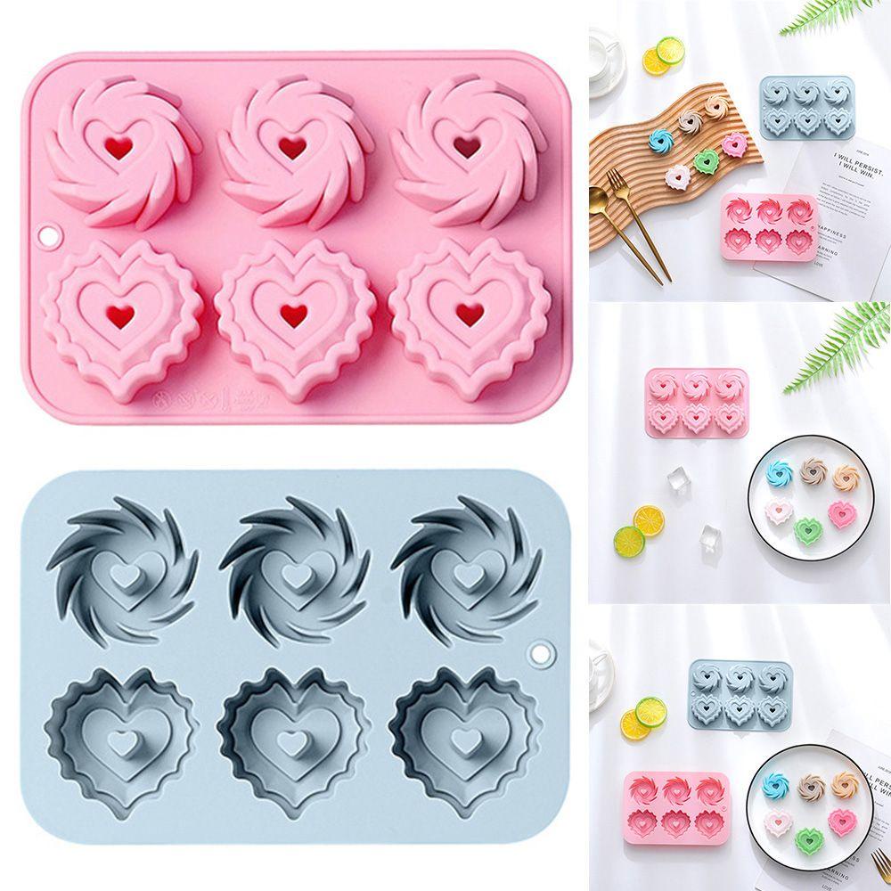 Preva 3D Bentuk Pusaran Hati Alat Dekorasi Kue Handmade Muffin Cup Chocolate Baking Pan Cetakan Kue