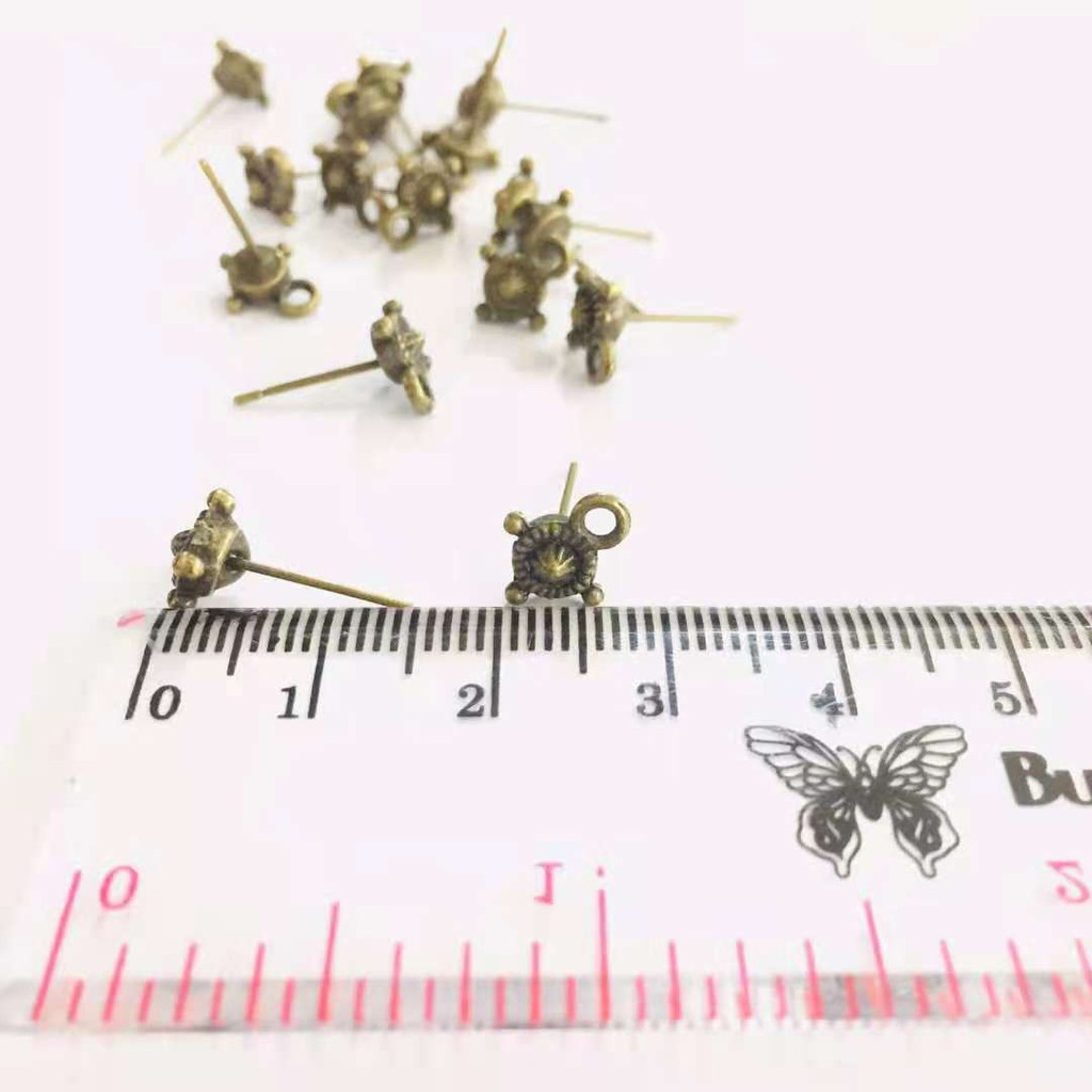 Anting Tusuk Model Jepit ,Lubang Bawah, Tusuk Tengah Harga/10pc