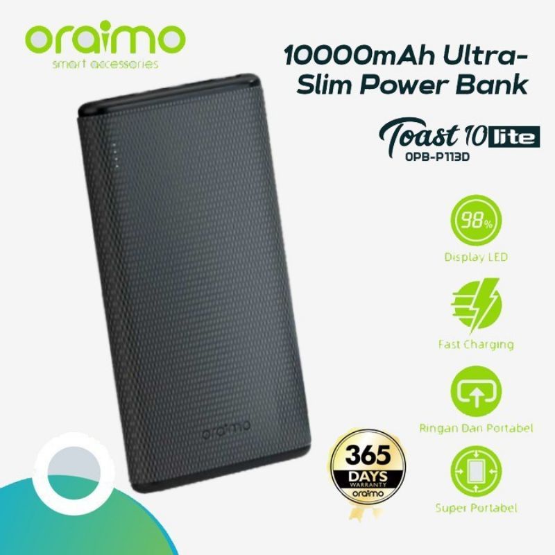 POWERBANK ORAIMO 10000mAh Toast 10 LITE OPB-P113D