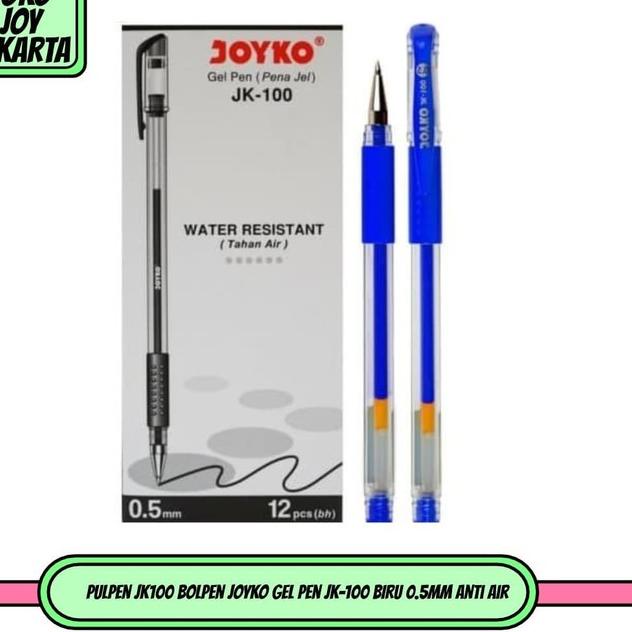 

Limited - Pulpen JK100 Bolpen JOYKO Gel Pen JK-100 Hitam 0.5mm Anti Air