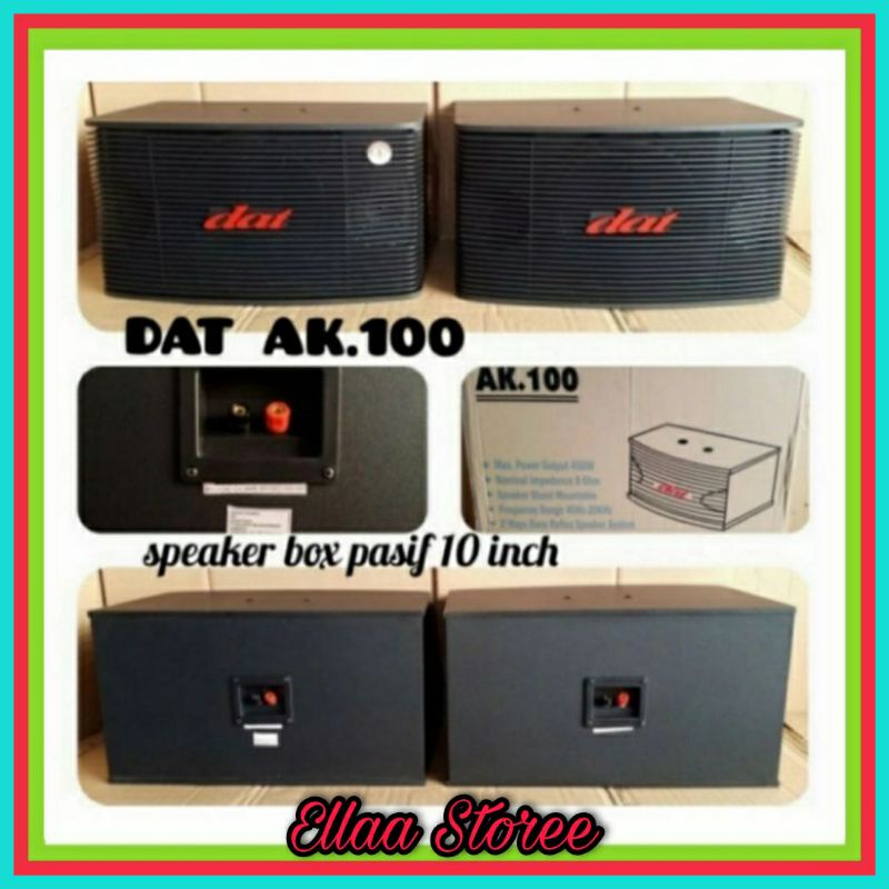 Speaker Karaoke DAT 10 Inch AK 100 Speaker Pasif 1 Set - 2 Pcs