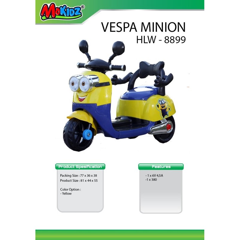 motor aki anak vespa mokids 8899 ( tanpa remote )