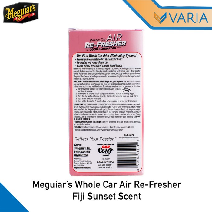 Meguiar's Whole Car Air ReFresher Fiji Sunset Scent Meguiars G201502