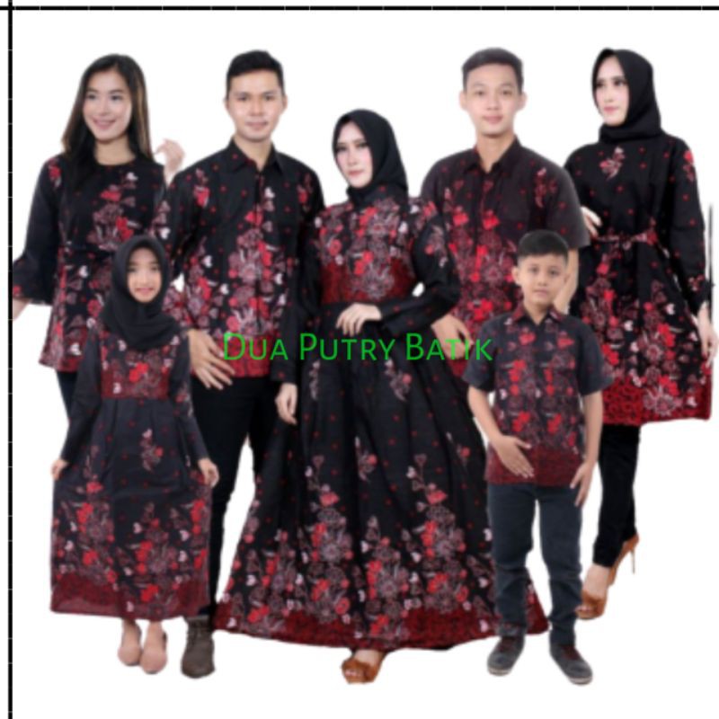 Flash Sale Batik Couple Keluarga Sania Ruffle Ori Ndoro Jowi Dnt Matahari Merah JwLWDksgnldWV
