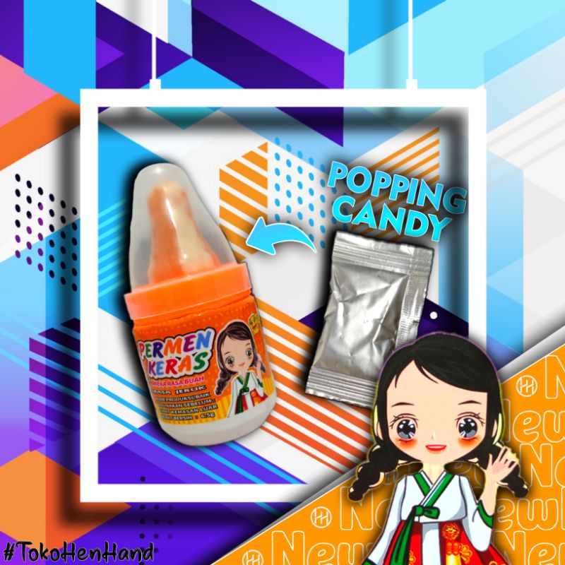 Permen Keras Jadul Bentuk Dot Tabur Popping Candy 1 pc Aneka Rasa Buah [Eceran]