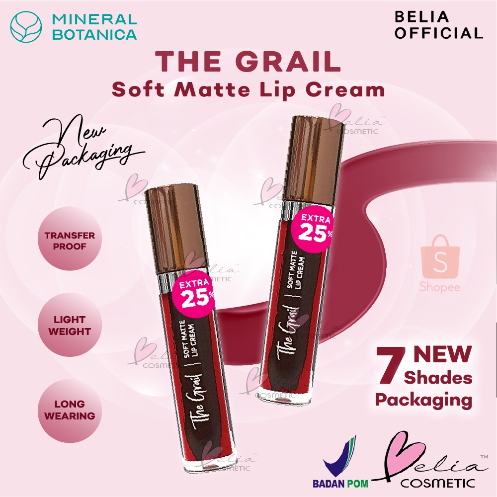 ❤ BELIA ❤ MINERAL BOTANICA Soft Matte Lip Cream ( lipcream Lipstick Lipstik ) NEW PACKAGING ✔️BPOM