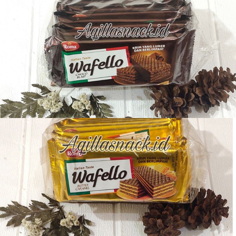 

Wafello Butter Caramel dan Choco Blast 20,5gr (1000)