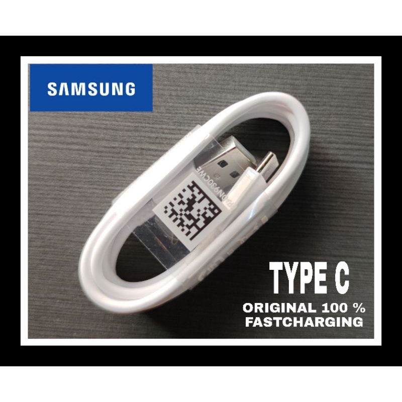 KABEL CHARGER CAS DATA SAMSUNG ORIGINAL 100% S8 S9 S10 A12 A8 A9 A20 A21S A30 A31 A32 A50 A50S A52 A70 A80 M20 M11 M12 M21 M30 FASTCHARGING TYPE C