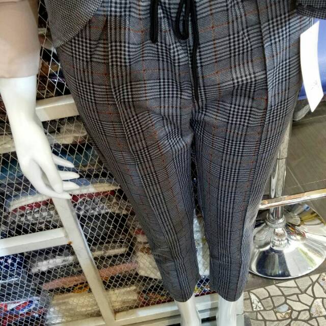 Celana kotak wanita import