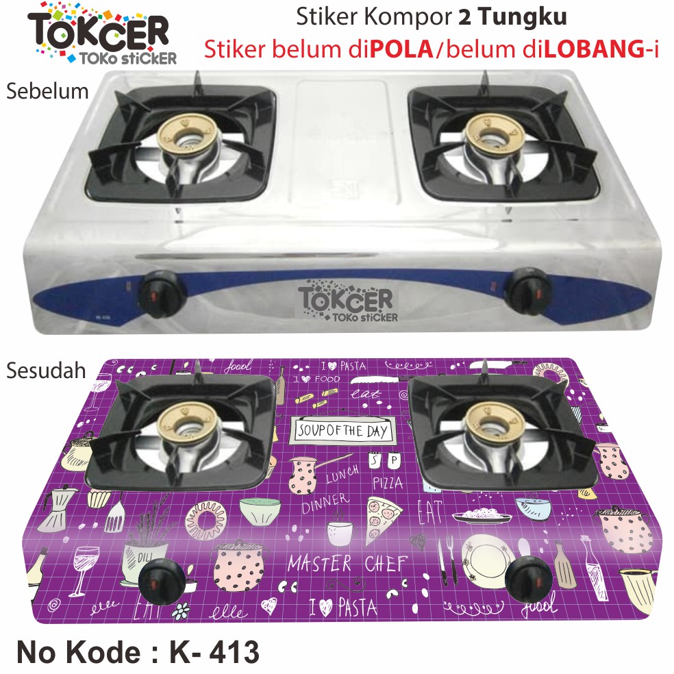 Stiker Kompor 2 Tungku Masterchef