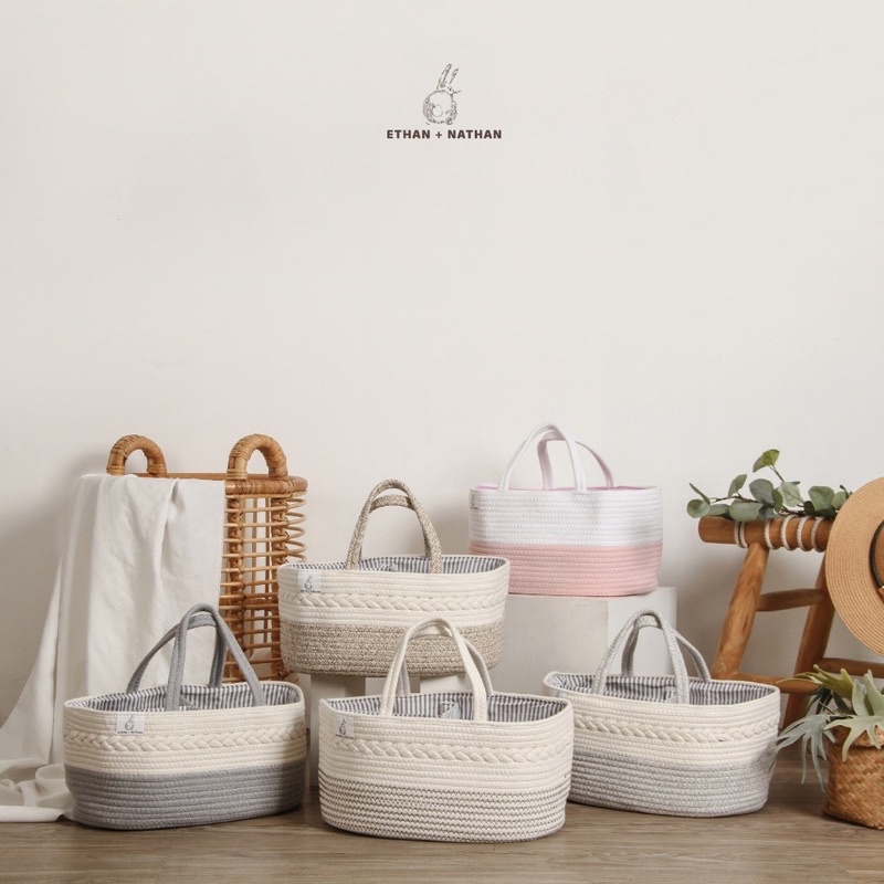 Ethan Nathan Rope Caddy Diaper Bag tas perlengkapan bayi Tas Organizer Bayi Tas popok bayi