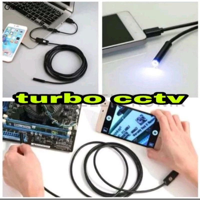 Camera Cable Endoscore Waterproof 2 Meter With 6 Led For Android And Pc