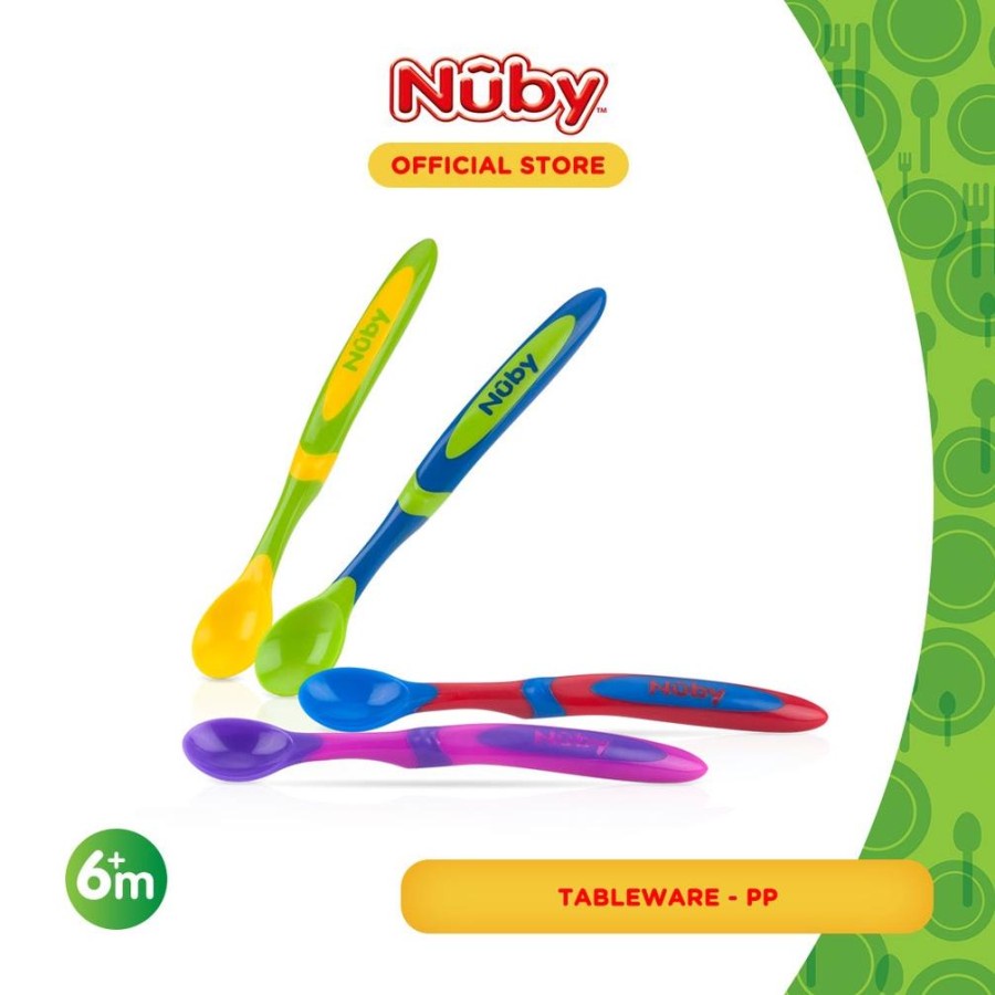 Nuby Long Handle Weaning Spoon (4pk)