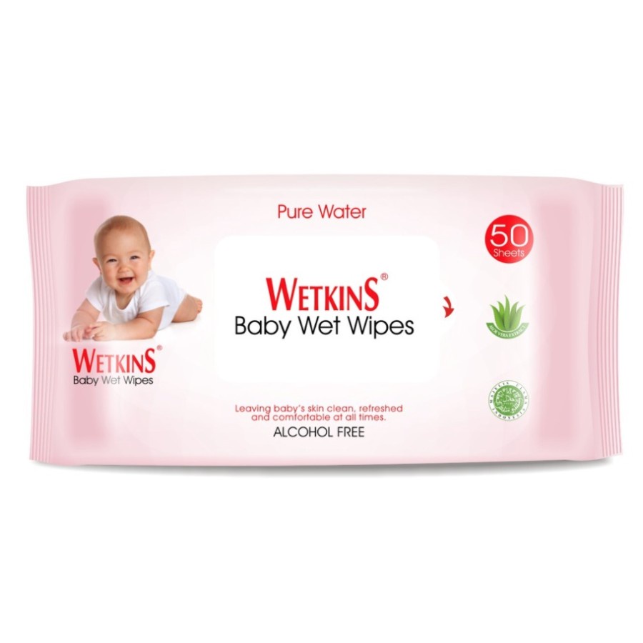 Wetkins Antiseptic Wet Wipes Baby Pink 50'S Buy 1 Get 1