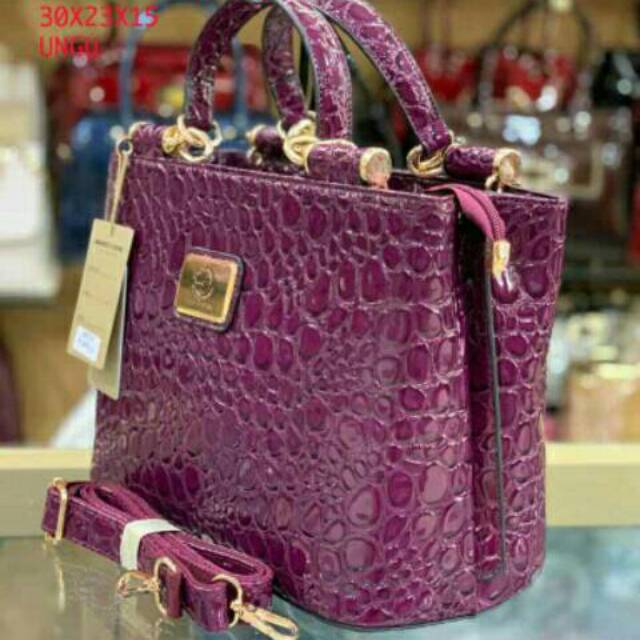UMANO VERO CROCO GLOSSY 6701/ UMANO VERO ORIGINAL/TAS WANITA MEWAH / UMANO VERO ORIGINAL