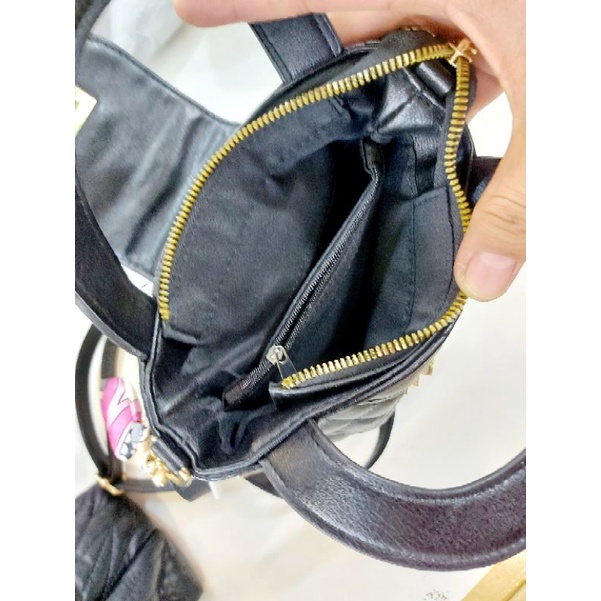 TAS FASHION WANITA ALL BLACK RING BEAUTY