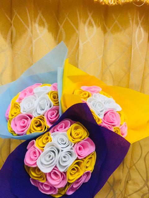 Buket Bunga / Bouquet Flower / Bucket Bunga (pink Variasi)