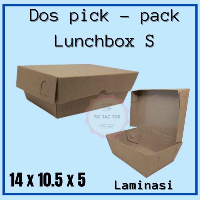 lunchbox s/dos lunchbox /dos coklat /kotak makan/isi 10pcs