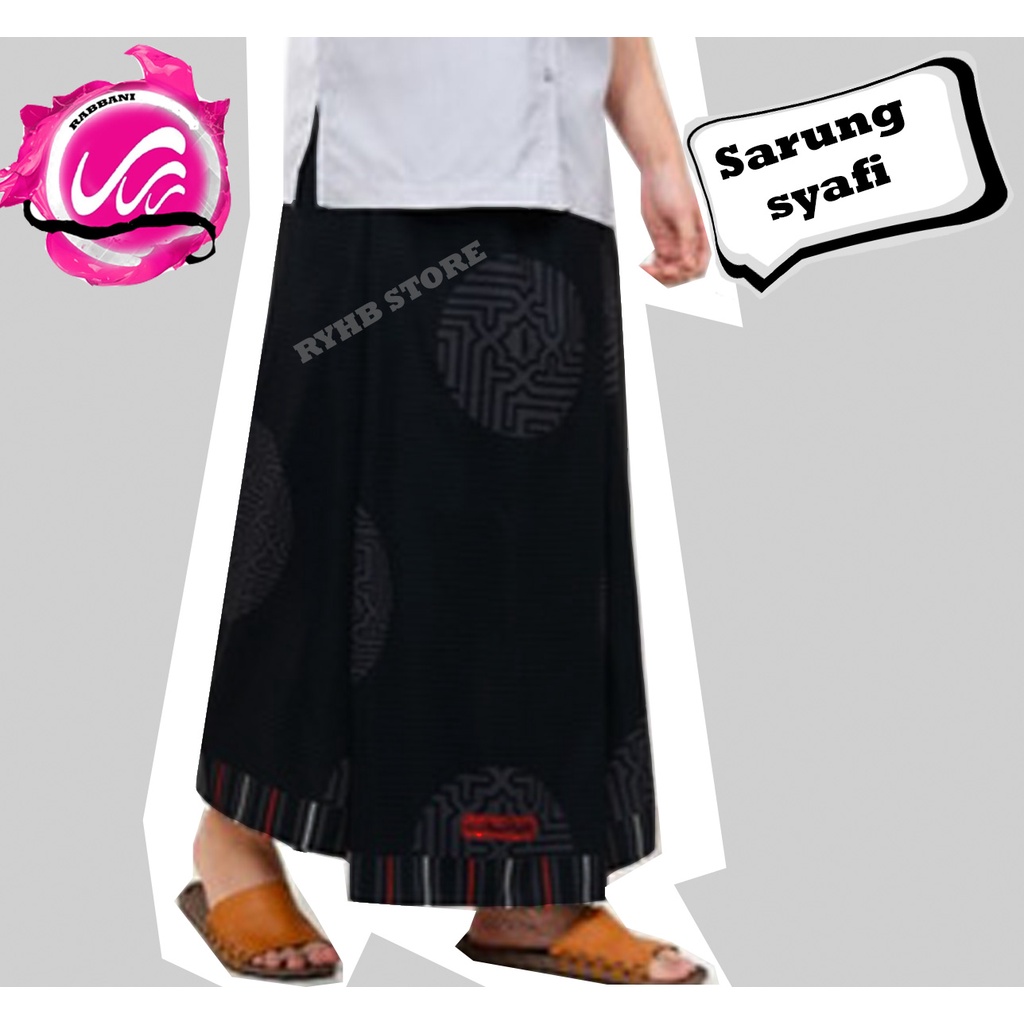 Sarung Rabbani syafi Palestina Hitam marun