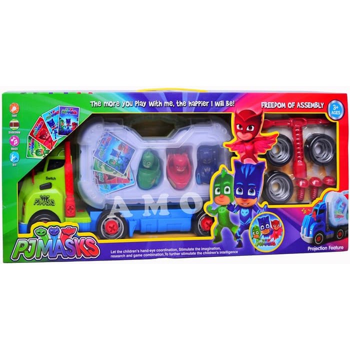 MOBIL CONTAINER PJMASKS PB885  KADO MAINAN ANAK LAKI LAKI