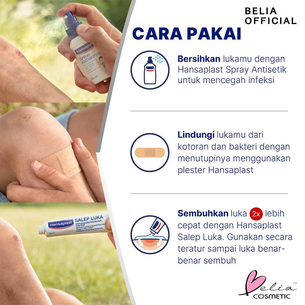 ❤ BELIA ❤ HANSAPLAST Kain Elastis isi 10 Lembar | Perban Luka Plester