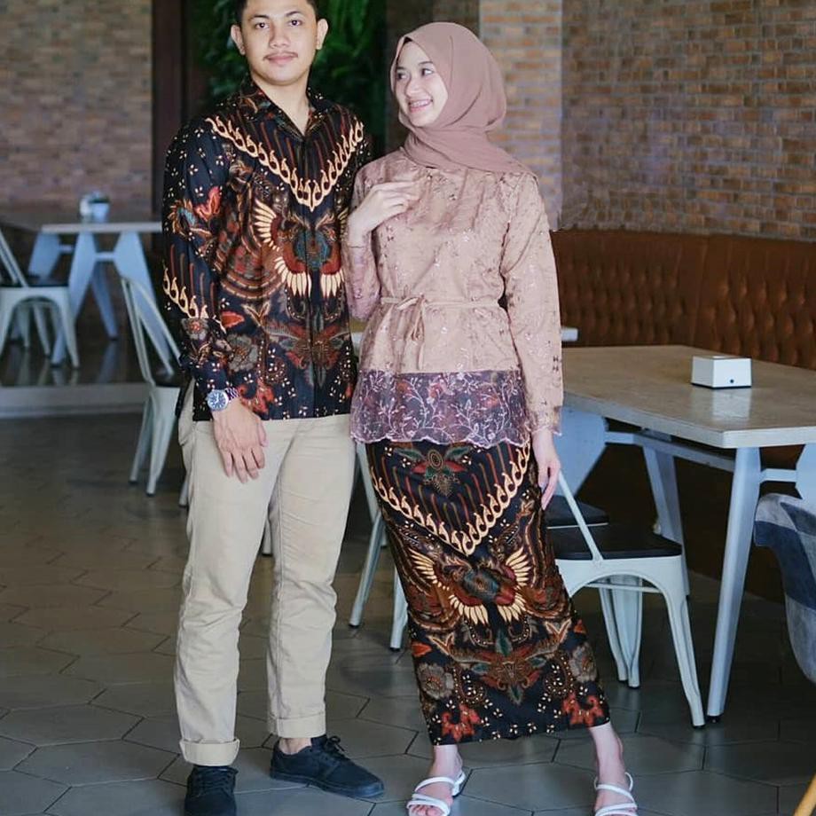 Jpo>!>854   Shopashop Solo Batik Couple Set Brukat Tifanka Tille Mutiara