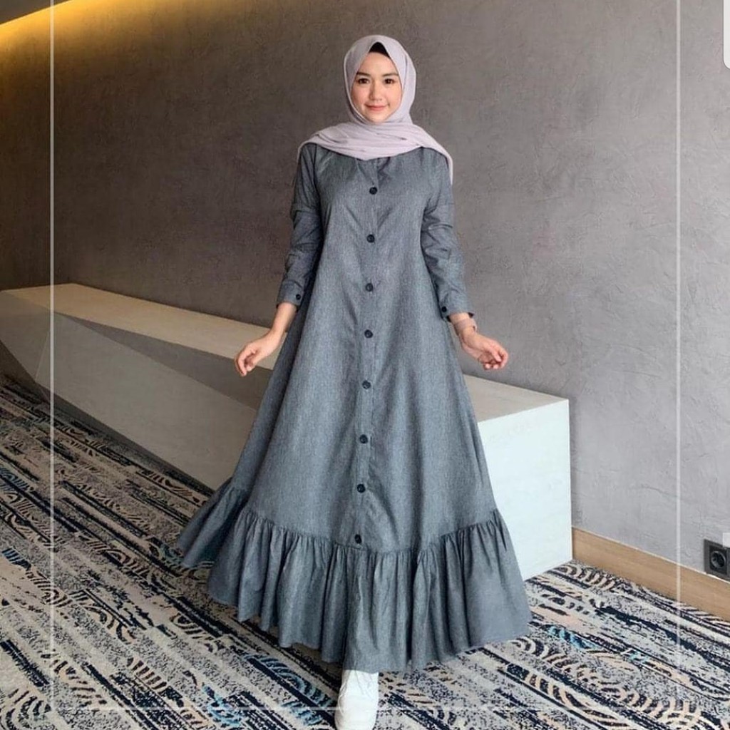 [ SUPER SALE ] Peoni Dress Maxi Mirana | Gamis Maxy Remaja Muslim Terlaris 