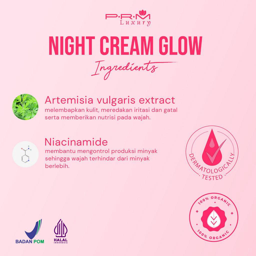 NIGHT CREAM GLOW WHITENING  II PRM GLOW LUXURY II BOOSTER SKINCARE